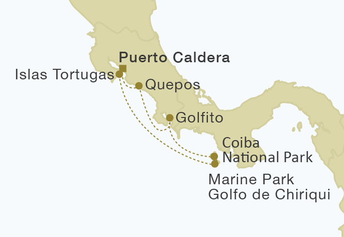 Costa Rica & Panama Itinerary Map